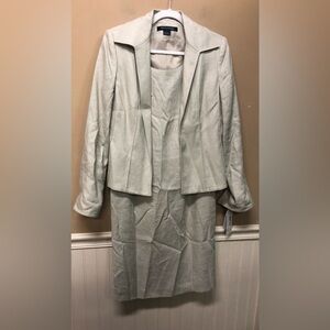 Anne Klein Women’s 6 Career Suit Set 2pc Blazer w Dress Linen NWT